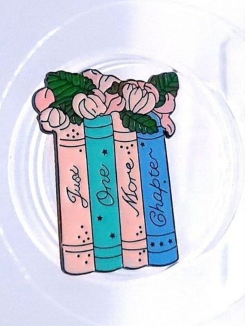 Just One More Chapter Enamel Pin Book Lover Librarian Reading Teacher Gift